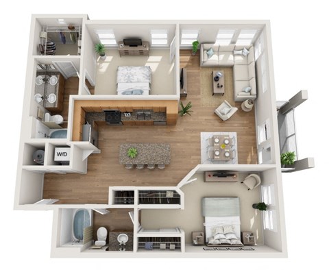 Floor plan at Element 47 by Windsor, 2180 N. Bryant St., 80211
